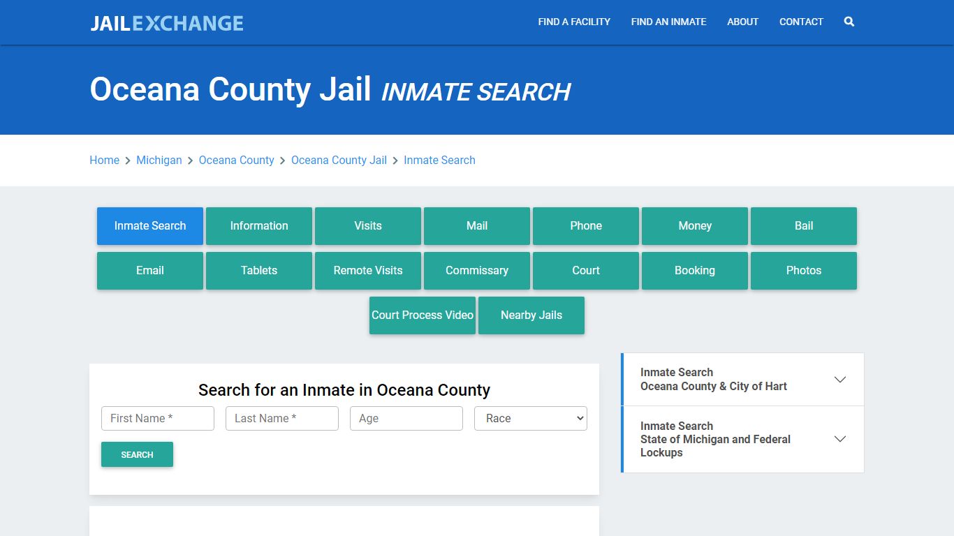 Oceana County Jail, MI Inmate Search: Roster & Mugshots